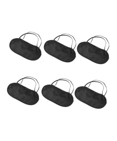 Healifty 6pcs Outdoor Camping Eye Mask Elastic Sleeping Blinder Office Eyeshade Cover Travel Sleeping Accessory Sleeping Mask Silk Eye Mask Elastic Eye Mask Sleep Blindfold Sleep Mask Black
