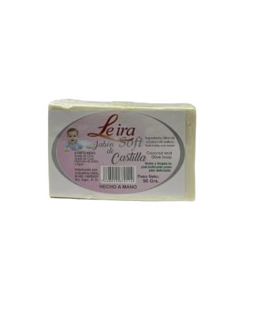 Jabon de Castilla Leira Soft Castile Soap 90g | Hypoallergenic Soap for Sensitive Baby Skin | International Shipping Available - Buy Online on GoSupps.com