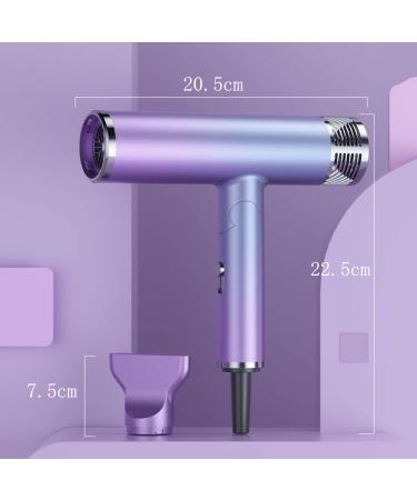 Hair Dryer Professional 1300W Powerful Constant Temperature HairDryer for Woman of Lightweight Folding Handle with Negative ION 3 Levels of Wind Temperature for Women Men Home Gift Purple Small Gift White - Buy Online on GoSupps.com