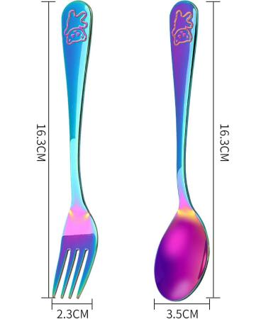 6-Part Children's Cutlery Set - Engraved Stainless Steel Forks & Spoons - Perfect Baptism Gifts | Baby & Childhood Essentials - Buy Online on GoSupps.com