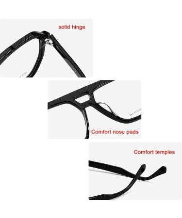 Stylish Xuan Men & Women Reading Glasses | Prescription Large Frame Fashion Eyewear for Presbyopia - Gray +1.5 - Buy Online on GoSupps.com