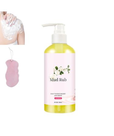 Donubiiu Rubbing Mud for Skin, Mud Rubbing Artifact, Rubbing Mud Gel, Rubbing Mud Cream, Rubbing Mud, Body Scrub Exfoliator, Moisturizing Gentle Dead Skin Remover (Camellia)