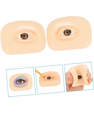 VINTORKY Practical Eye Skin 1 Set Makeup Practice Skin Eyeshadow Eye Makeup Training Skin Thick Eye Makeup Board Portable Mold - Buy Online on GoSupps.com