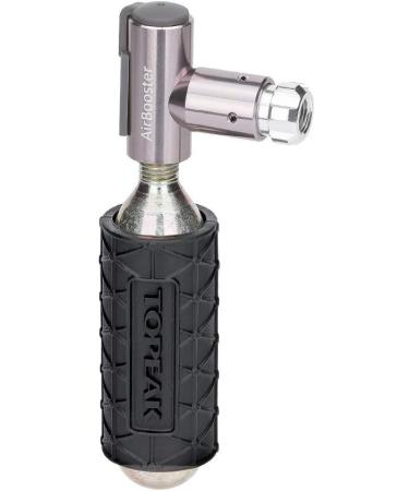 Topeak Air Booster CO2 Inflator Head with Cartridge & Sleeve - Black/Silver | Compact Bike Tire Inflator - Buy Online on GoSupps.com