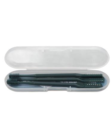 TITADONG 3Pcs Manual Nose Hair Trimmer 360 Degree Rotating Sharp Unisex Nose Hair Trimmer Double Head Nostril Cleaning Safety Protected Nose Hair Blade Dark Green