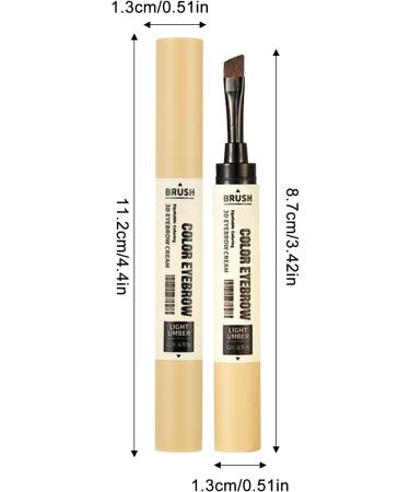 Eyebrow Cream - SmudgeProof Liquid Eyebrow Makeup With Brush | Double Head Natural Brow Gel All Day Hold - Sweatproof Highly Tinted Liquid Eye Brow Makeup Shape & Hold Eyebrow Lambo Tea Brown - Buy Online on GoSupps.com