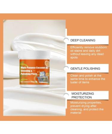 Coconut Oil Cleaning & Polishing Paste Multi Purpose Cleaning Paste Kitchen Utensils Cleaning Paste Kit All Purpose Cleaner Powerful All Purpose Cleaner - Buy Online on GoSupps.com