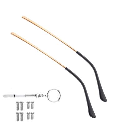 Metal glasses replacement bars glasses replacement arms 1 pair of metal glasses replacement brackets glasses-substantial glasses spectacle liners glasses bracket substitute for glasses-sun goggles repair gold