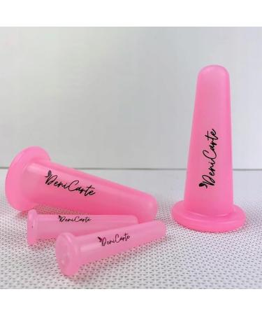 Deni Carte Chinese Silicone Facial Massage Cupping Set - 4pcs for Smooth Glowing Skin | International Shipping Available - Buy Online on GoSupps.com