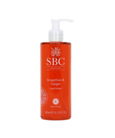 SBC Skincare Grapefruit & Ginger Hand Wash 300ml - Uplifting and Moisturising Liquid Hand Soap for All the Family