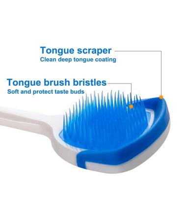Fezf 6-Piece Tongue Cleaning Brush Set | Effective Tongue Scraper for Plaque Removal | Professional Oral Care - Buy Online on GoSupps.com