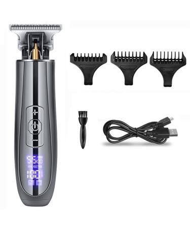 Hair Clippers USB Rechargeable Bald Head Hair Clipper LCD Display Trimmer Carbon Steel Ceramic Blade Shaving Cordless Hair Cutter Km-129