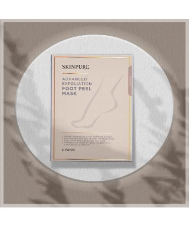 SKINPURE Advanced Exfoliation Peeling Foot Mask (Coconut) Removes Dead Skin Dry Cracked Feet and Calluses - Foot Spa Treatment at Home - Best Gift for Women and Men