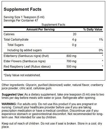 Swanson Elderberry Extract Syrup 8 fl oz - Immune Support & Antioxidant - Buy Online on GoSupps.com