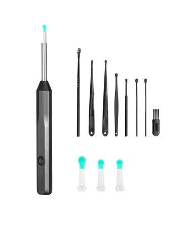 H M Wireless Ear Wax Removal Kit - Complete Ear Cleaning Kit with HD Camera 360-Degree View & 4 Interchangeable Silicone Tips - Rechargeable Ear Wax Removal Tool with App Connectivity