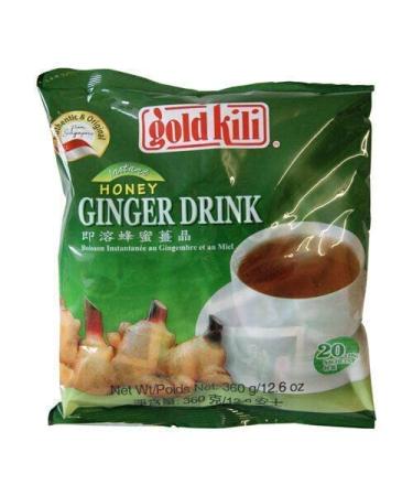 Ginger Drink Gold Kili 40 Sachets Packed in 2 Bags, 12.6 oz (With Honey)