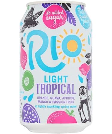Rio Light No Sugar Tropical Real Fruit Soft Drink 24 x 330ml - Buy Online on GoSupps.com
