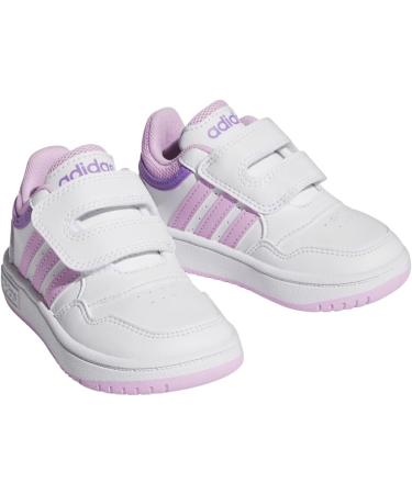 adidas Kids Hoops Mid 2.0 Fitness Shoes - Child 3 UK - White/Lilac/Violet - Buy Online on GoSupps.com