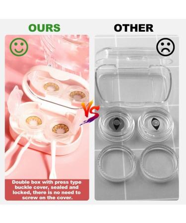 Swirlcolor Portable Cartoon Rabbit Contact Lens Case - 2 Piece Travel Bag with Mirror for Kids & Adults - Buy Online on GoSupps.com