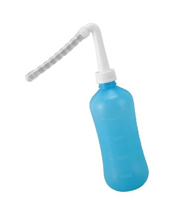 Neti Pot Sinus Rinse Bottle - Silicone ABS Manual Nose Wash for Adults & Kids (500ML Blue) - Effective Nasal Irrigation - Buy Online on GoSupps.com