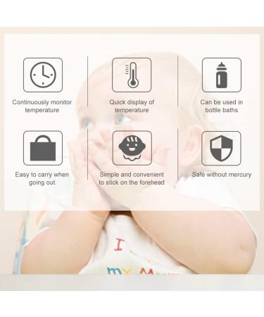 Buy Fieberhermometer for Children - 10 Reusable Forehead Thermometer Strips for Travel Diaper Bags & More | Original Discoloration Stickers - Buy Online on GoSupps.com