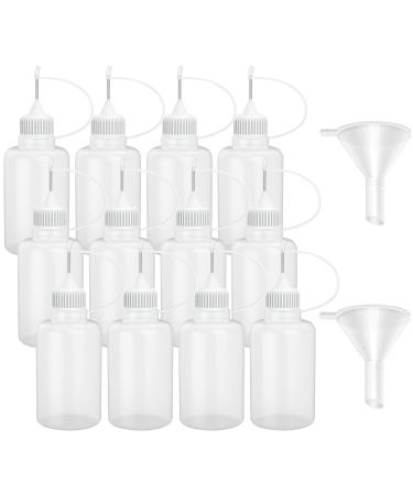 12 Pcs 1 Ounce Needle Tip Glue Bottle 30ml Plastic Dropper Bottles for Small Gluing Projects  Paper Quilling DIY Craft  Acrylic Painting  White Lid - Buy Online on GoSupps.com
