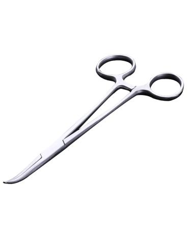 WYSUMMER Stainless Steel Dog Cat Pet Forceps Scissors Ear Hair Clamp Fishing Scissors Tools (12.5CM bent)