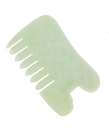 Artibetter Jade Gua Sha Massage Tool Comb Shape for Spa Acupuncture Therapy Trigger - Buy Online on GoSupps.com