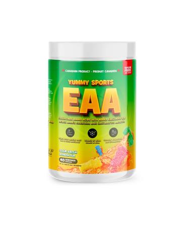 Yummy Sports EAA Supplement Powder Pre Workout Powder - Keto-Friendly Gluten-Free Sports Nutrition Pre-Workout Powder for Men & Woman - 360g 40 Servings - Sour Batch