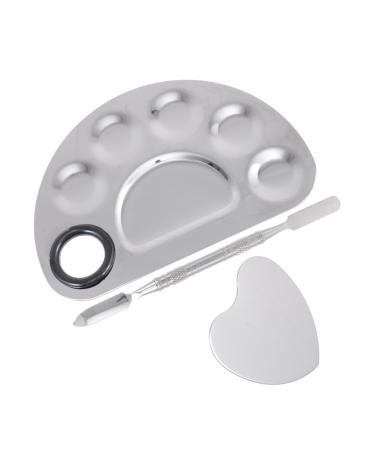VICASKY 1 Ensemble Palette de M lange pour Nail Art Inoxydable Ensemble Pratique Anneau et Spatule Kit pour Cr ation de Designs Ongulaires 12.5X9.5X1.5CM