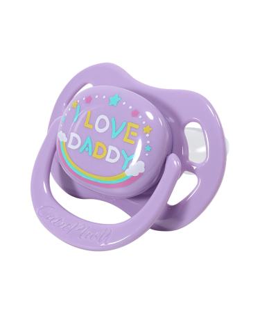 CutiePlusU Adult Pacifier Dummy 2 Pack Kittens & I Love Daddy Print, Big Shield - Green Purple Combo - 2 Count - Buy Online on GoSupps.com