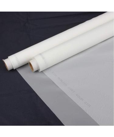 Silk Screen Printing Mesh  100/110/120/140/160/180/200/250/300Mesh  White Yellow for Screen Printing Machine Equipment Accessories  Filter Painting  Polyester Fabric (100M/40T White) - Buy Online on GoSupps.com