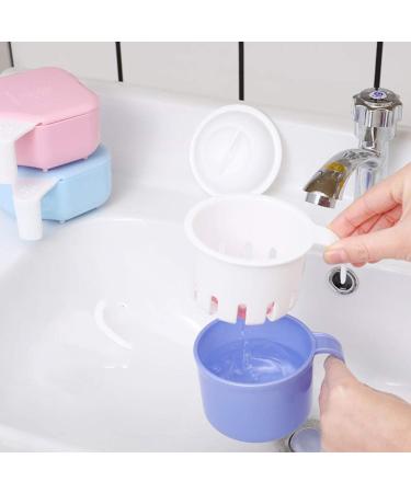 Portable Prosthesis Bath Box & Retainer Case - Sieve Cup for Dentures & Incorrect Teeth | International Shipping Available - Buy Online on GoSupps.com