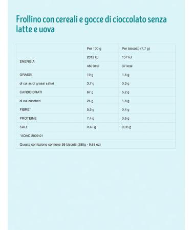  Italian Gourmet E.R. Misura Privolat Biscuit Set with Cereal and Chocolate Chips No Milk or Eggs Italian Flour Biscuit 280 g + Polpa Italian Gourmet Polpa 400 g - Buy Online on GoSupps.com