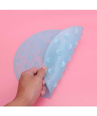 Exceart Bathroom Massage Pad - Silicone Foot Scrubber Mat for Shower & Laundry | Foot Rub & Clean | Blue - Buy Online on GoSupps.com