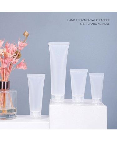 30 Pack Transparent Refillable Empty Tubes with Hinged Lid - 30ml Plastic Containers for Cosmetic Samples Body Cream Shampoo Shower Gel Lotion - Buy Online on GoSupps.com