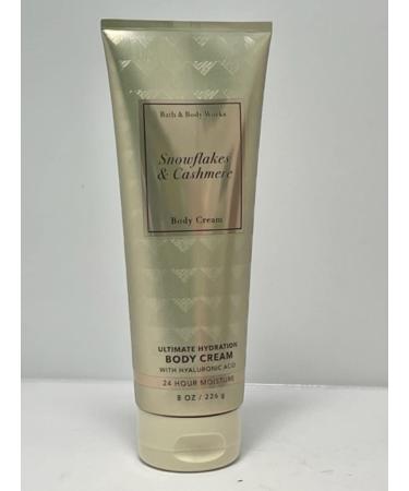 Bath & Body Works Snowflakes & Cashmere Body Cream - Ultimate Hydration 24 Hour Moisture 8 oz Full Size - Gold Diamond Plate Design - Buy Online on GoSupps.com
