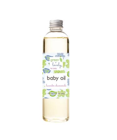 Green + Lovely Baby Oil Moisturizer Infant Delicate Skin Massage Premium Certified Organic Moisture For Newborn Rash Eczema Care Body Massaging Oils  8 Fl Oz  Lavender Chamomile Lavender Chamomile 8 Fl Oz (Pack of 1)