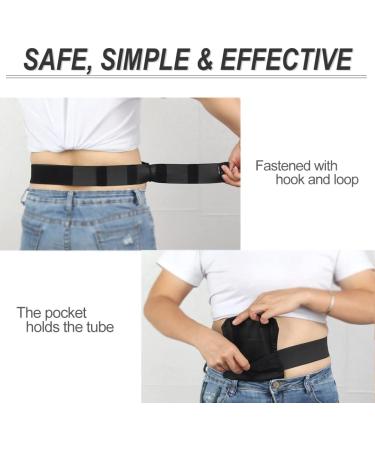 G-Tube Belt for Feeding Tube & Peritoneal Dialysis Catheter | Adjustable Abdominal Holder for Men & Women | Black, Medium (27-39 inch) - Buy Online on GoSupps.com