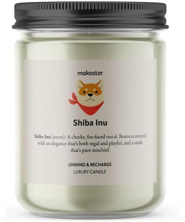 Shiba Inu Candle - 220g Soy Wax with Vanilla Jasmine & Almond - Dog Gift by Makester - Buy Online on GoSupps.com