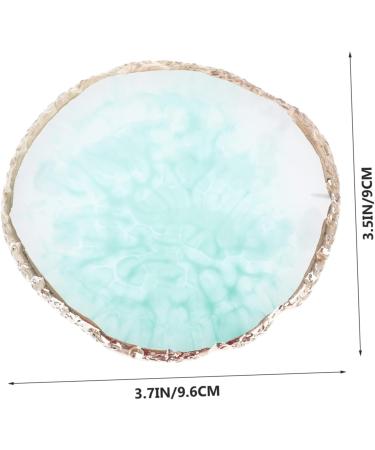  Healeved Healeved 1 pc Round Palette Nails Gel Nail Art Color Mixing Plate Presentation Tray For Nail Art DIY Coloring Plate DIY Nail Metallic Gold Nail Polish Cosmetic Mixing Green Resin - Buy Online on GoSupps.com