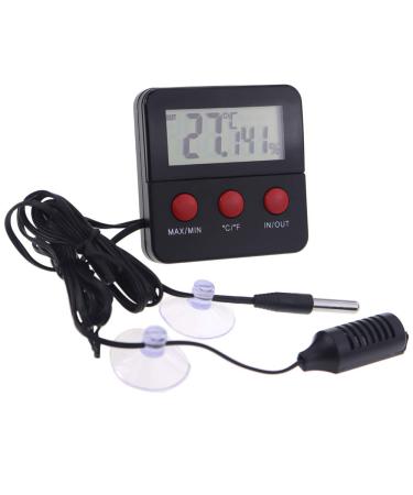 Digital Reptile Thermometer and Humidity Gauge Remote Probes  Terrarium Reptile Hygrometer Thermo Humidor Tank Cage Incubator Brooder Indoor Outdoor