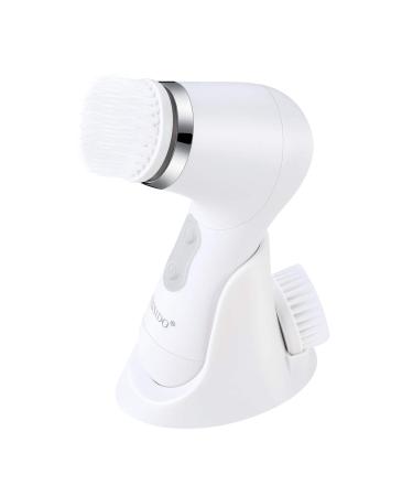 Pessido Waterproof Spin Facial Cleansing Brush Set with 6 Brush Heads - Gentle Exfoliating, Deep Cleansing, Massaging - for Men and Women (White) - Buy Online on GoSupps.com