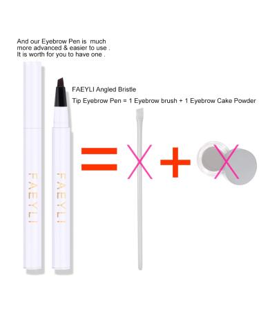 Long-Lasting Waterproof Eyebrow Pen - Smudge-Proof Dark Brown Liquid Makeup for Women | Tilted-Pronged Tip for Natural Eyebrows - Buy Online on GoSupps.com