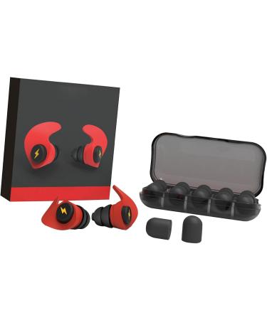 High-Quality Ear Plugs for Sleeping - Noise Cancelling Silicone Ear Plugs (12 Pcs) - Sound Reduction & Comfort - Red - Buy Online on GoSupps.com