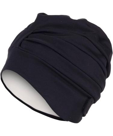 Fashy Black Fabric Swimming Cap - One Size High-Quality Swim Gear for All Ages | International Shipping Available - Buy Online on GoSupps.com
