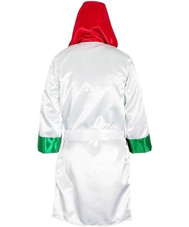 Cleto Reyes Satin Boxing Robe XL - Mexican Flag Hooded Robe - Buy Online on GoSupps.com