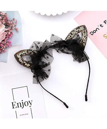 Mesh Cat Ear Headbands | Exquisite Festival & Party Accessory with Gemstones - Buy Online on GoSupps.com