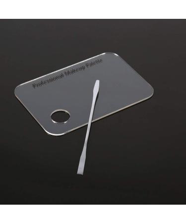 Clear Acrylic Makeup Mixing Palette with Stainless Spatula Set - Buy Online on GoSupps.com
