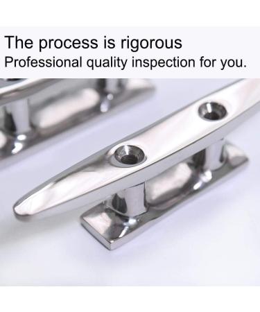 ZOMCHAIN 4 inch Boat Cleat Open Base Dock Cleat | 316 Stainless Steel Mooring Accessories (2PCS) with Installation Screws - Buy Online on GoSupps.com